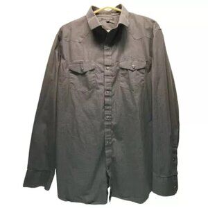 Banana Republic Slim Fit Grey Plaid Button Up Dress Shirt Long Sleeve Men's XL